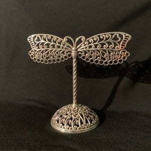 Brighton Butterfly/Dragonfly Earring holder Jewelry Stand Sliver plated